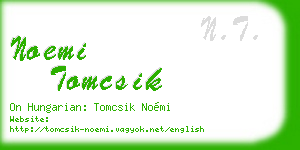noemi tomcsik business card